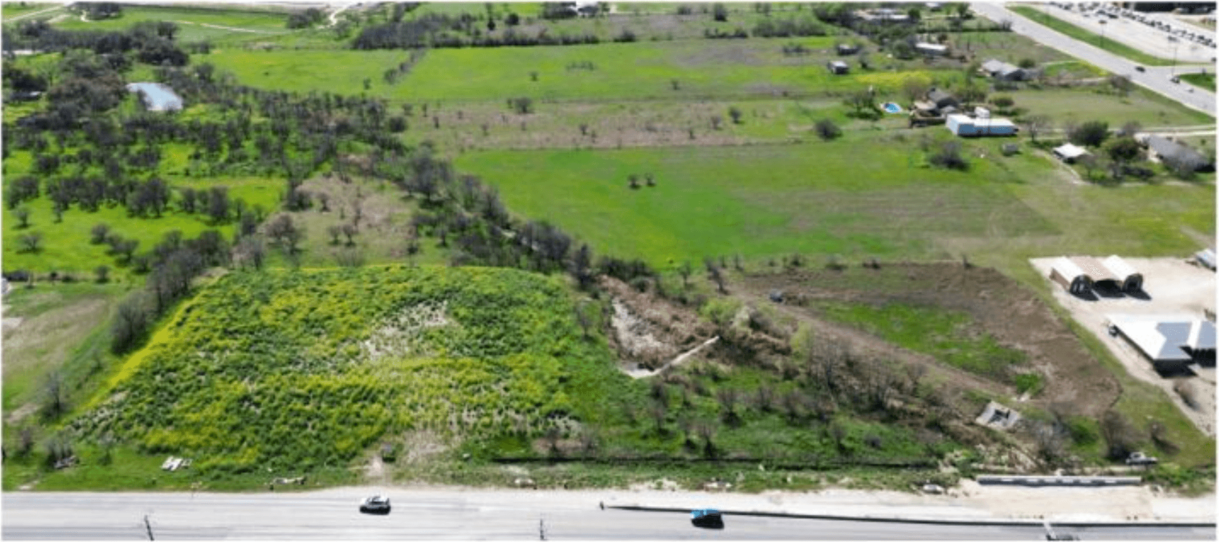 drone picture of land